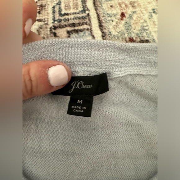 Pale blue / periwinkle 3/4 sleeved crewneck sweater from JCrew - Picture 2 of 6